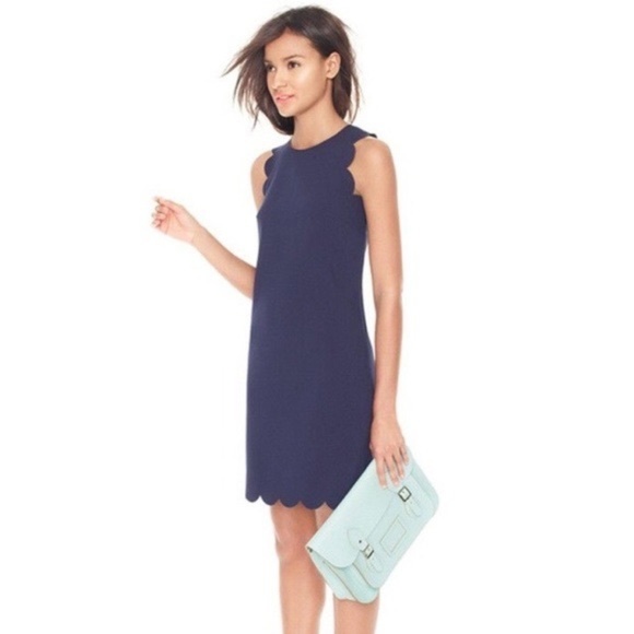 J. Crew Dresses & Skirts - J.Crew Scalloped Hem Shift Dress - Size 4